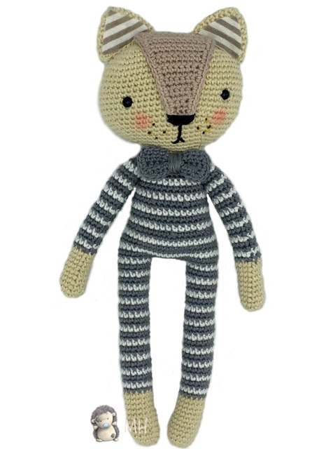 Amigurumi Cat in Pajamas Free Crochet Pattern
