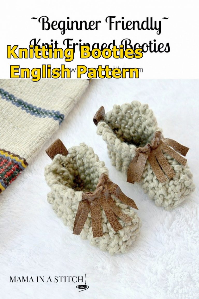 Beginner Knit Baby Booties ‘Moccasins’