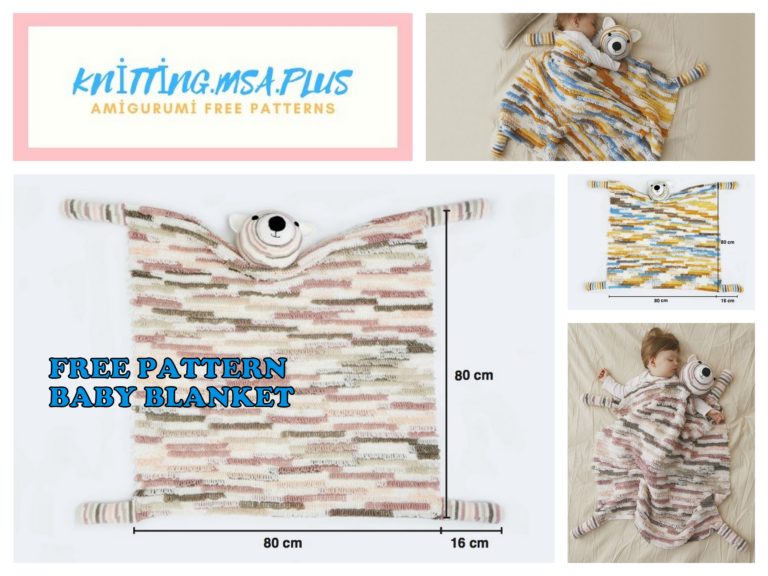 Amigurumi Teddy Bear Baby Blanket Free Crochet Pattern