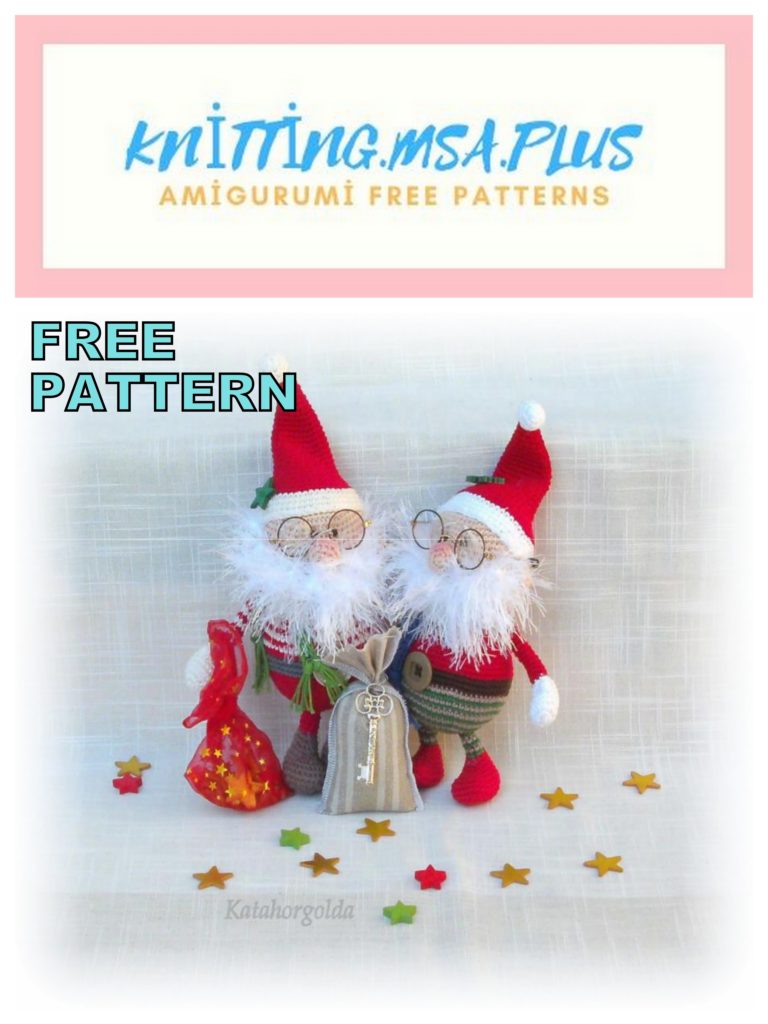 Santa Claus with Amigurumi Glasses Free Crochet Pattern