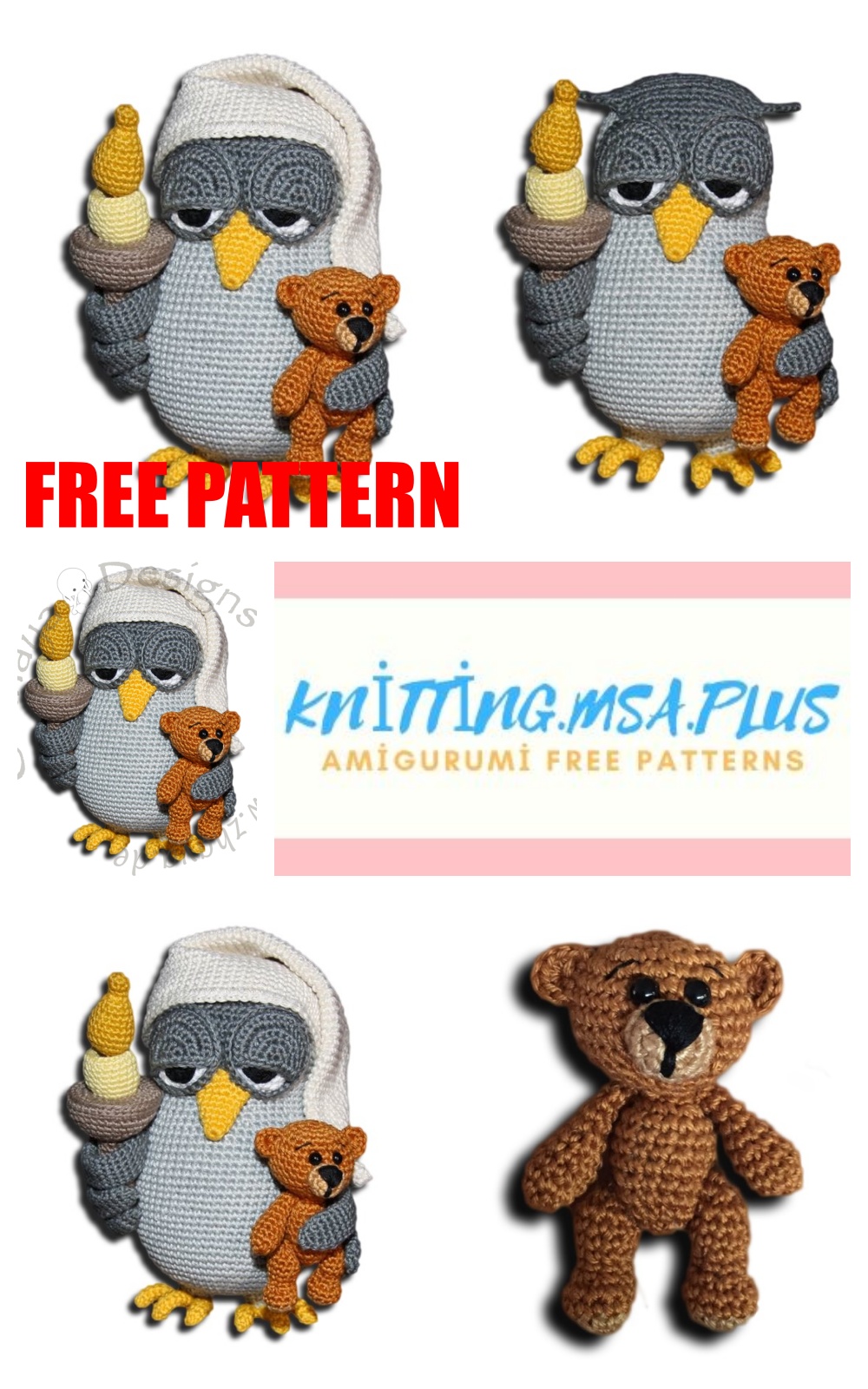 Amigurumi Night Owl Free Crochet Pattern