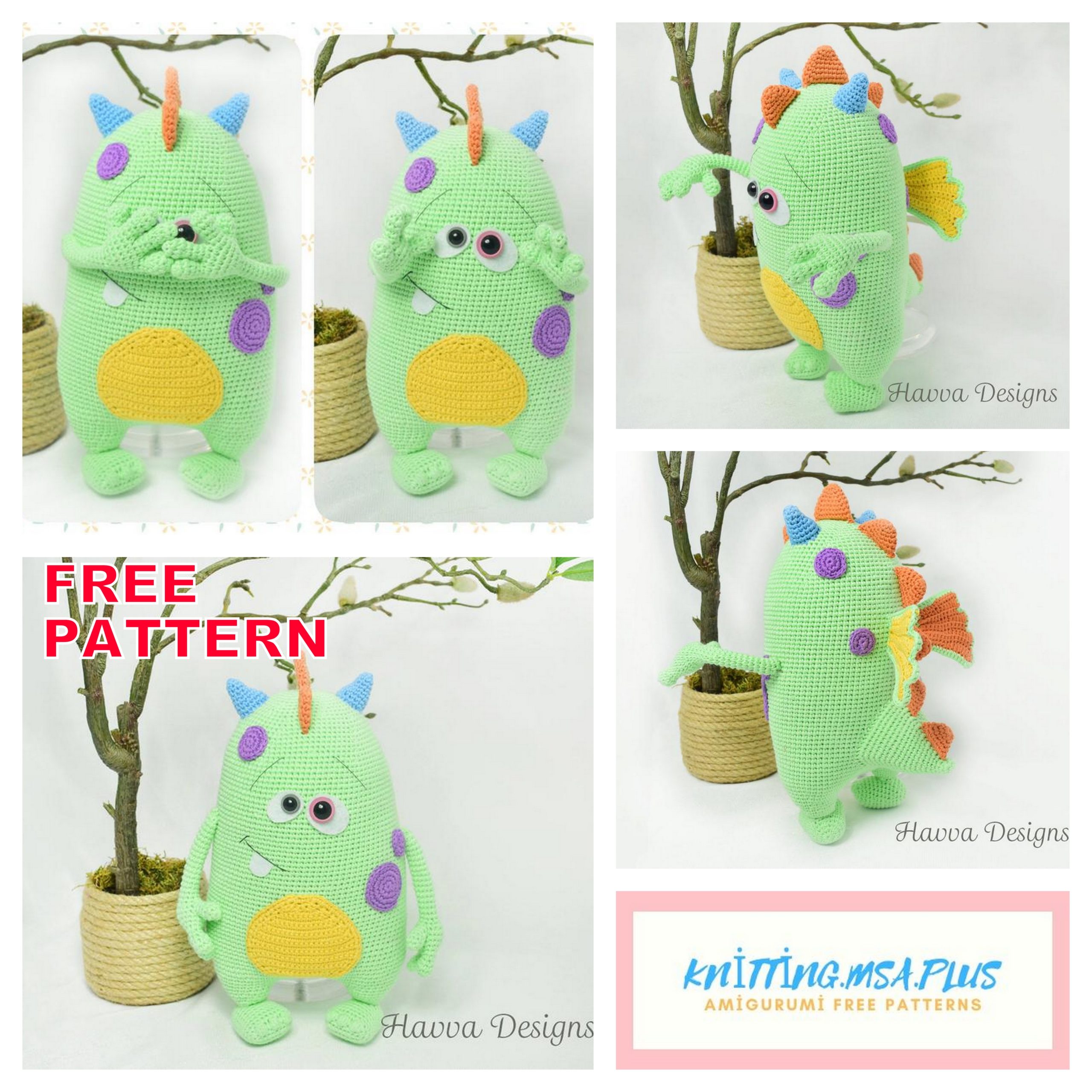 Amigurumi Cute Monster Kuboo Free Crochet Pattern