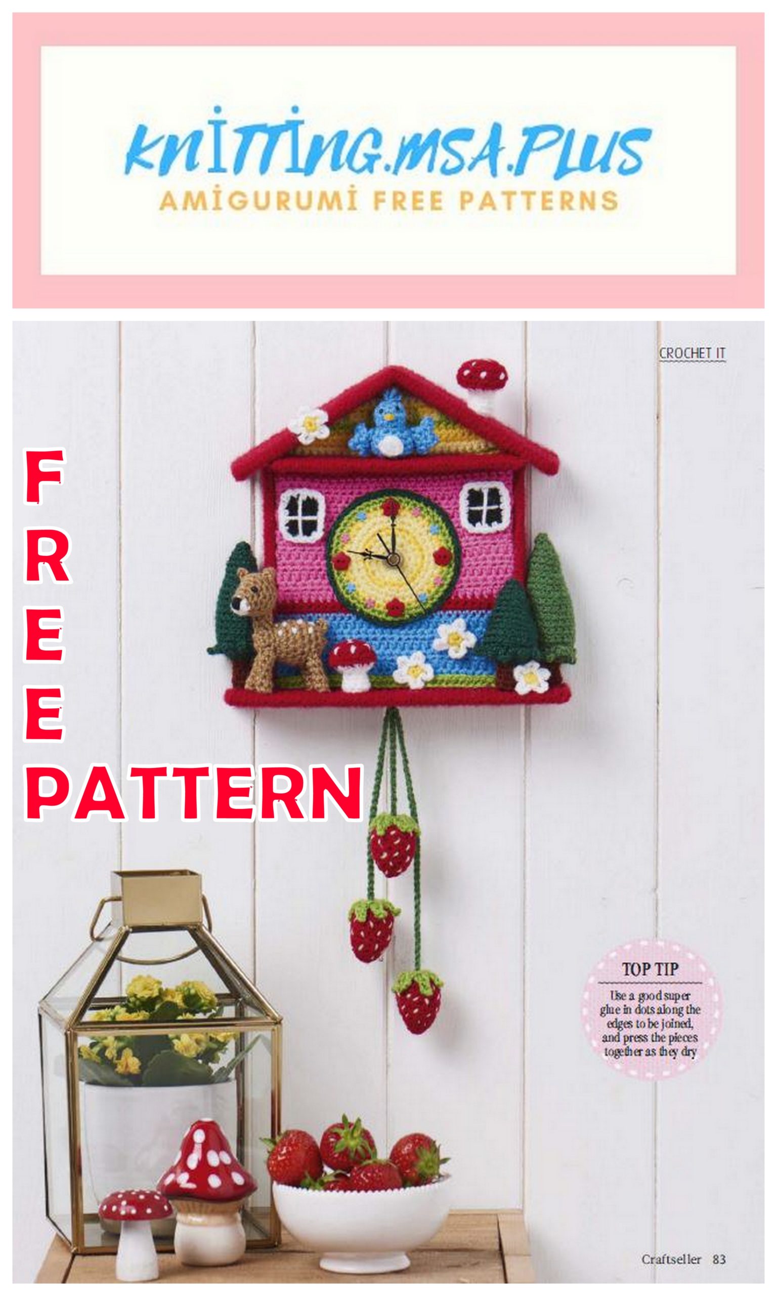 Amigurumi Wall Clock Free Crochet Pattern
