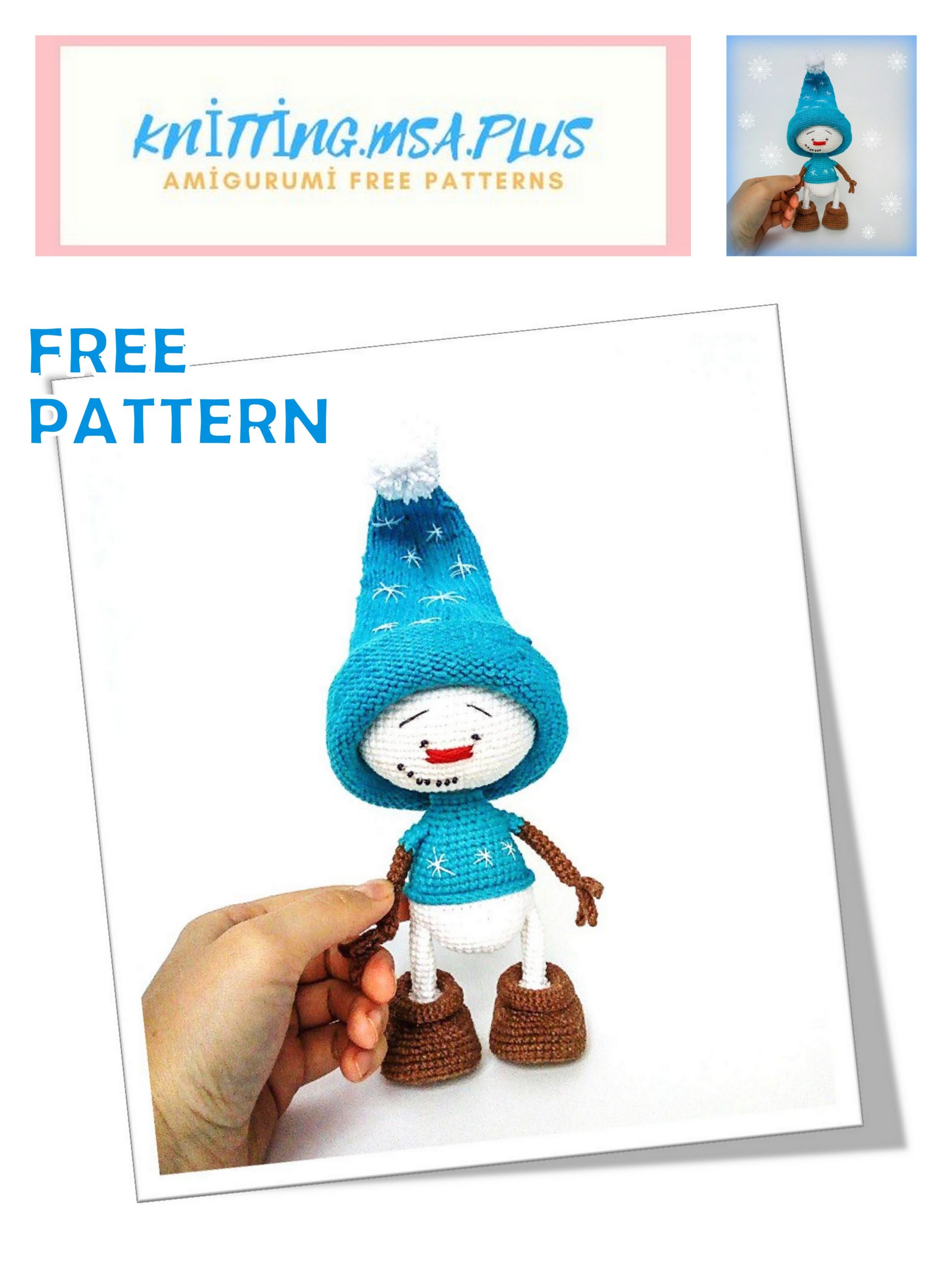 Amigurumi Cute Snowman Free Crochet Pattern